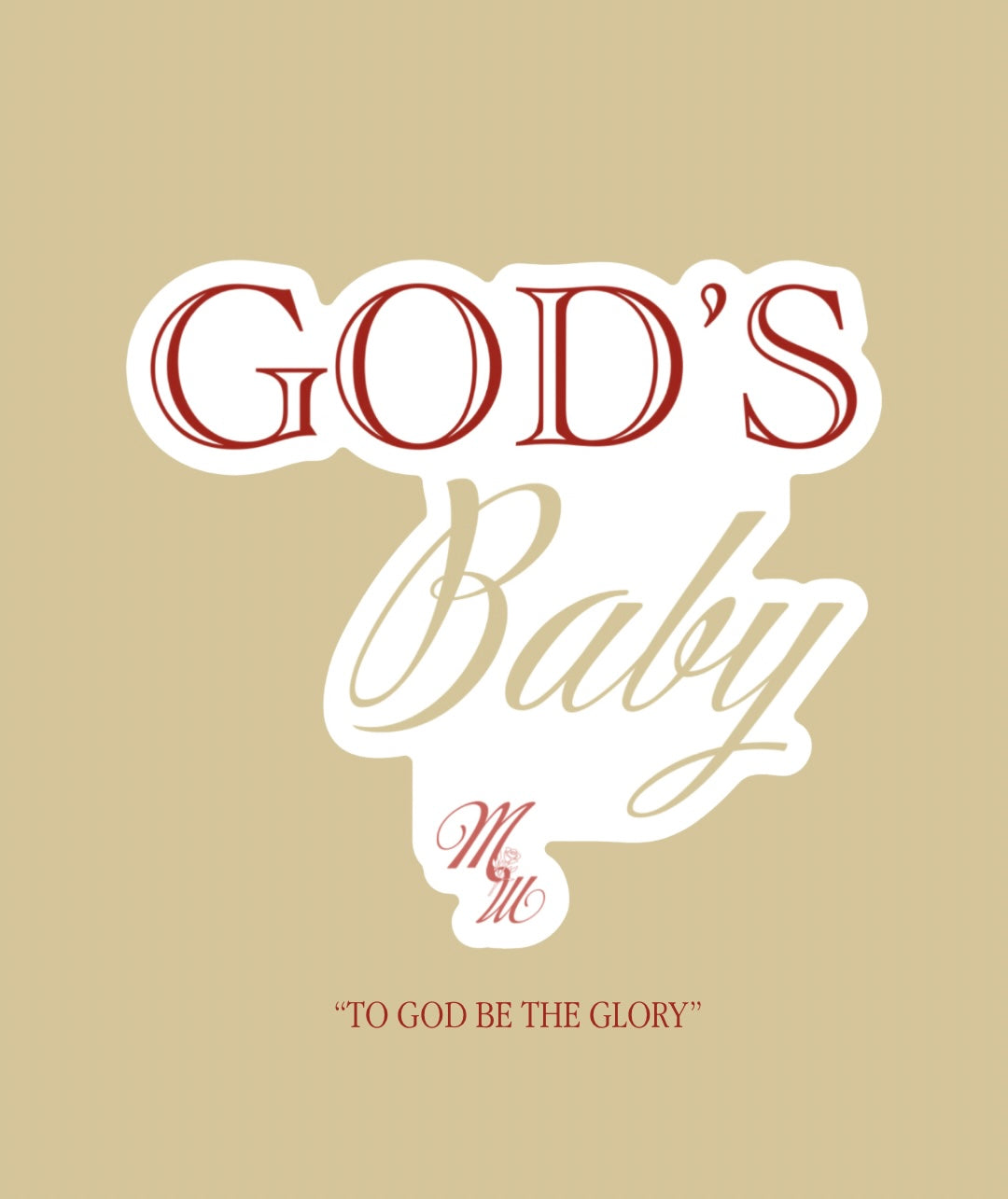 “GOD’S BABY” Fabric Stickers